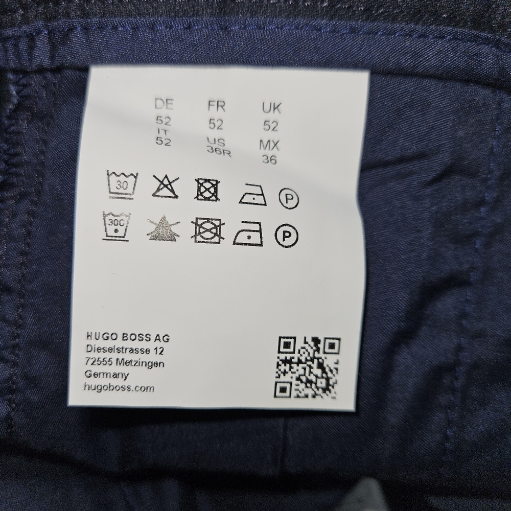 NWT! Hugo Boss Dark Blue Shorts Men's Size 36 R NEW $98 MSRP - Picture 12 of 16